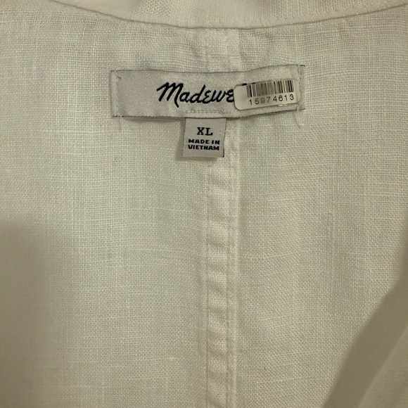 Madewell White Cropped Resort Shirt - Picture 8 of 8